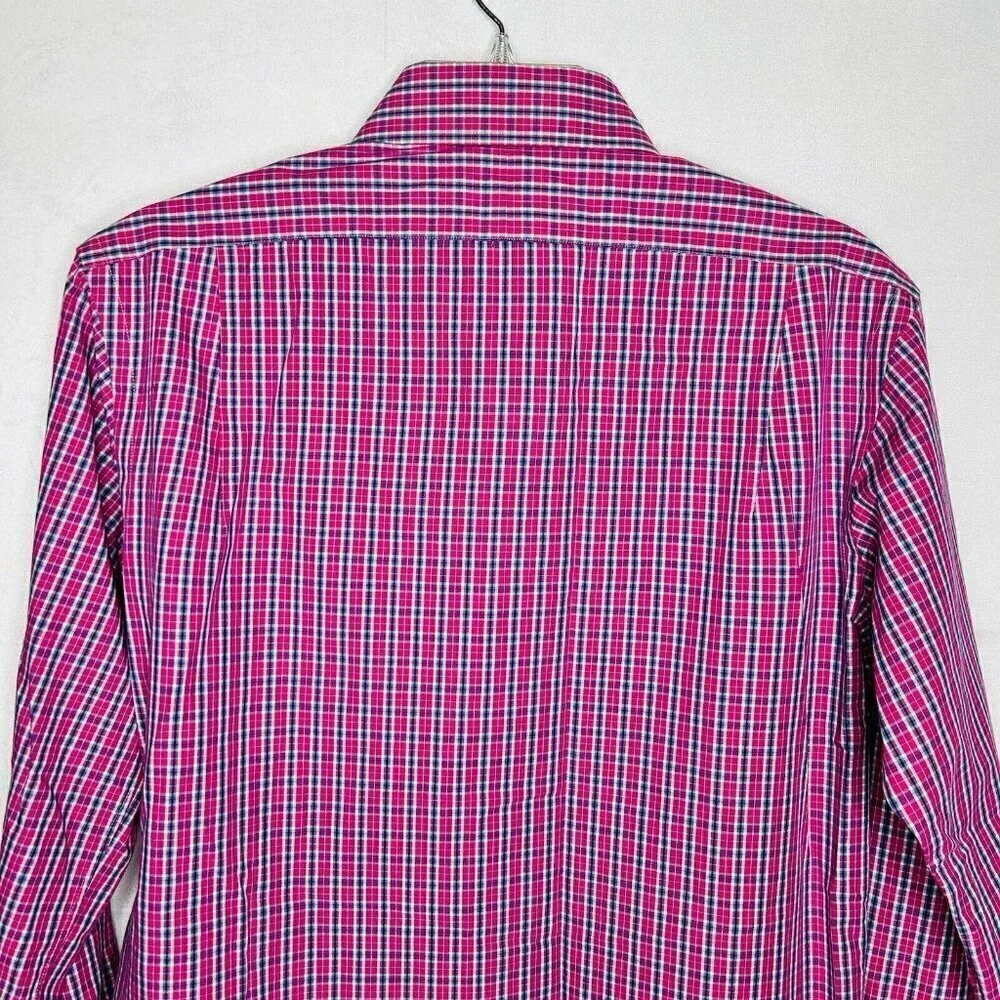 Polo Ralph Lauren Button-Down Shirt Men's Sz 14.5 32/33 Pink Plaid
